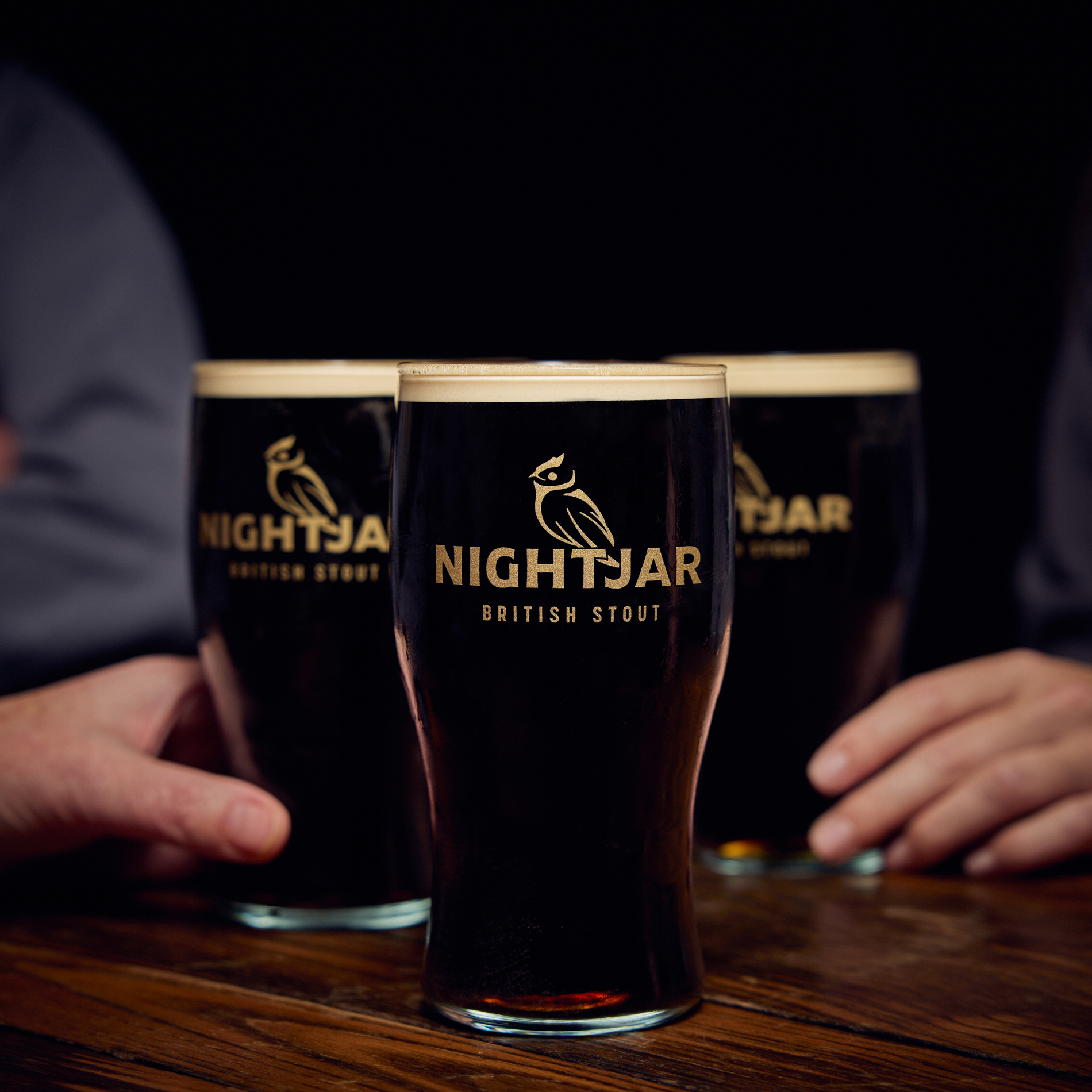 Image of 4 x Nightjar Pint Glasses 